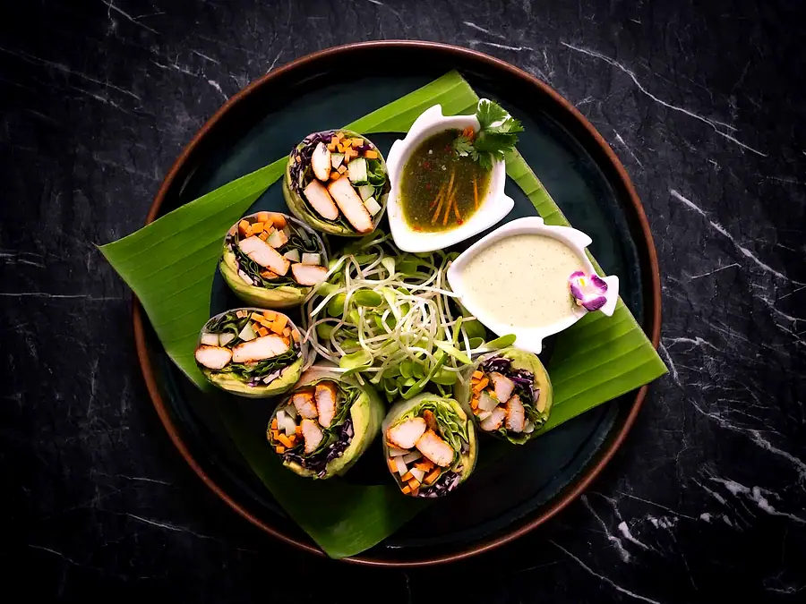 Fresh Chicken Spring Rolls