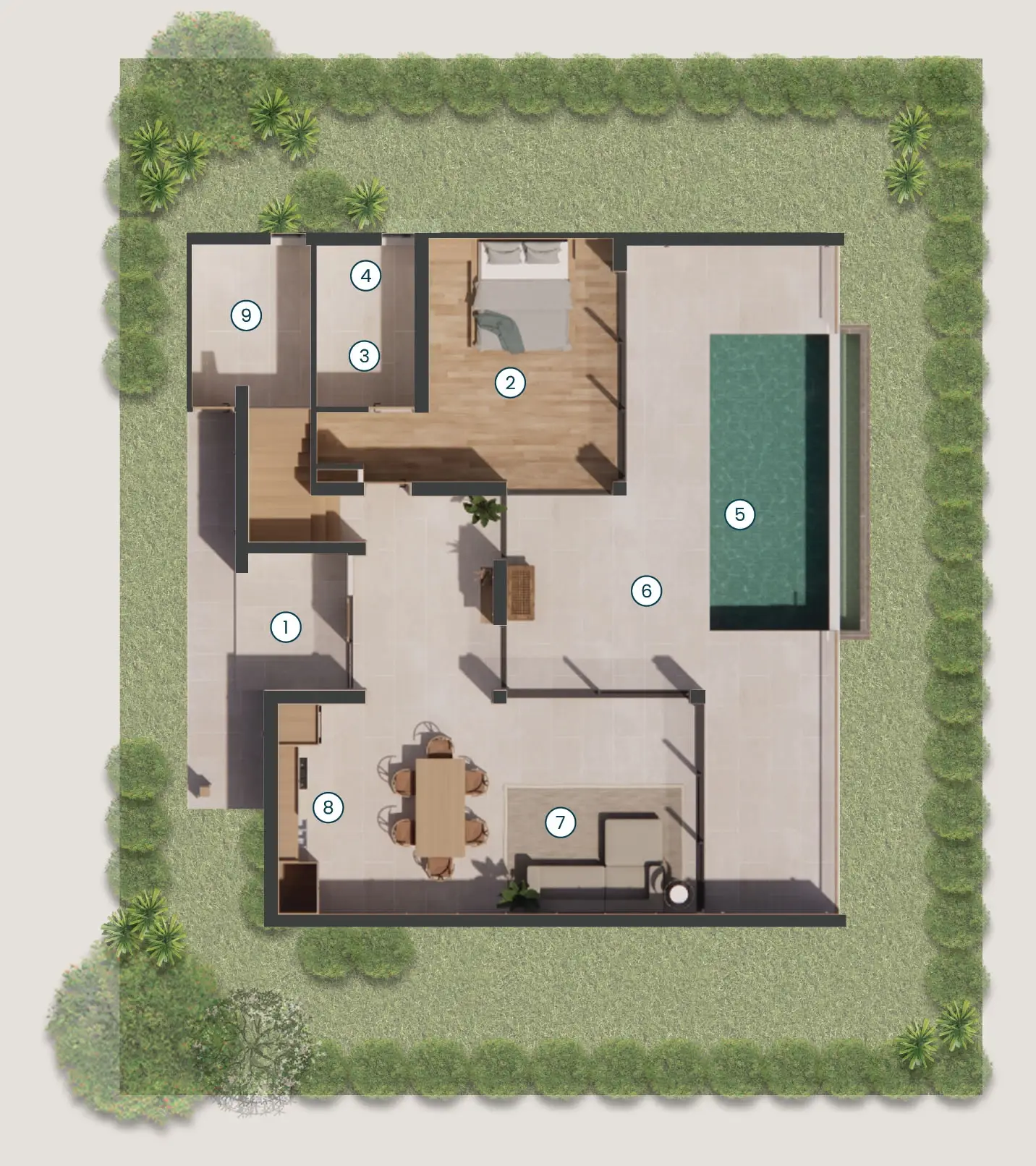 Ground floor, KĀHLĪ Hillside Villa 2