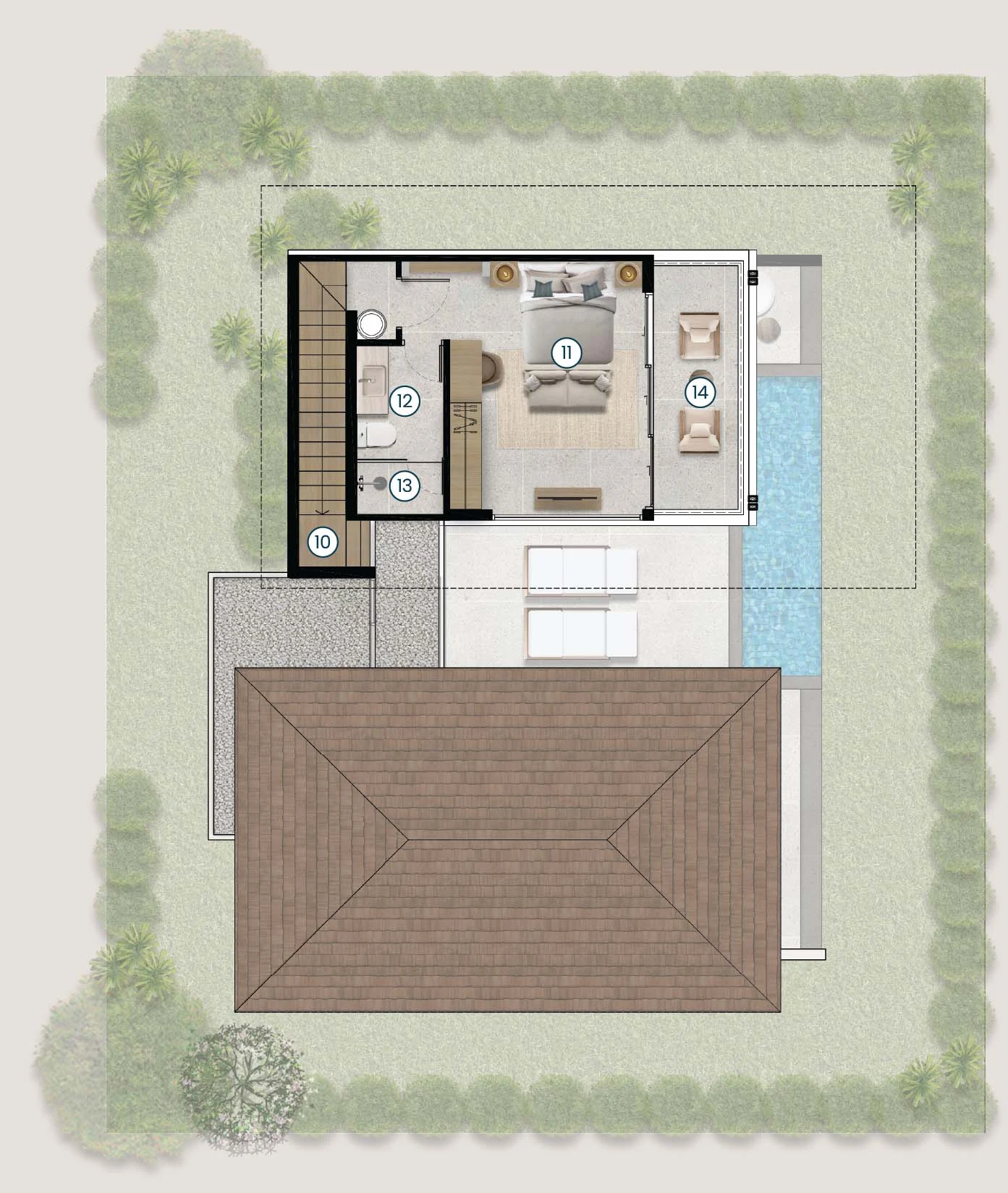 Upper floor, KĀHLĪ Hillside Villa 2