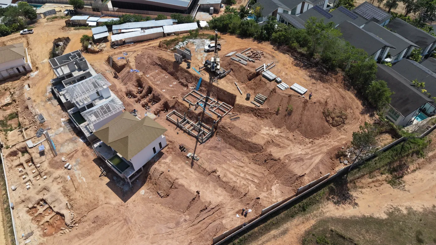 KĀHLĪ Hillside Villas ระหว่างก่อสร้าง มีนาคม 2026