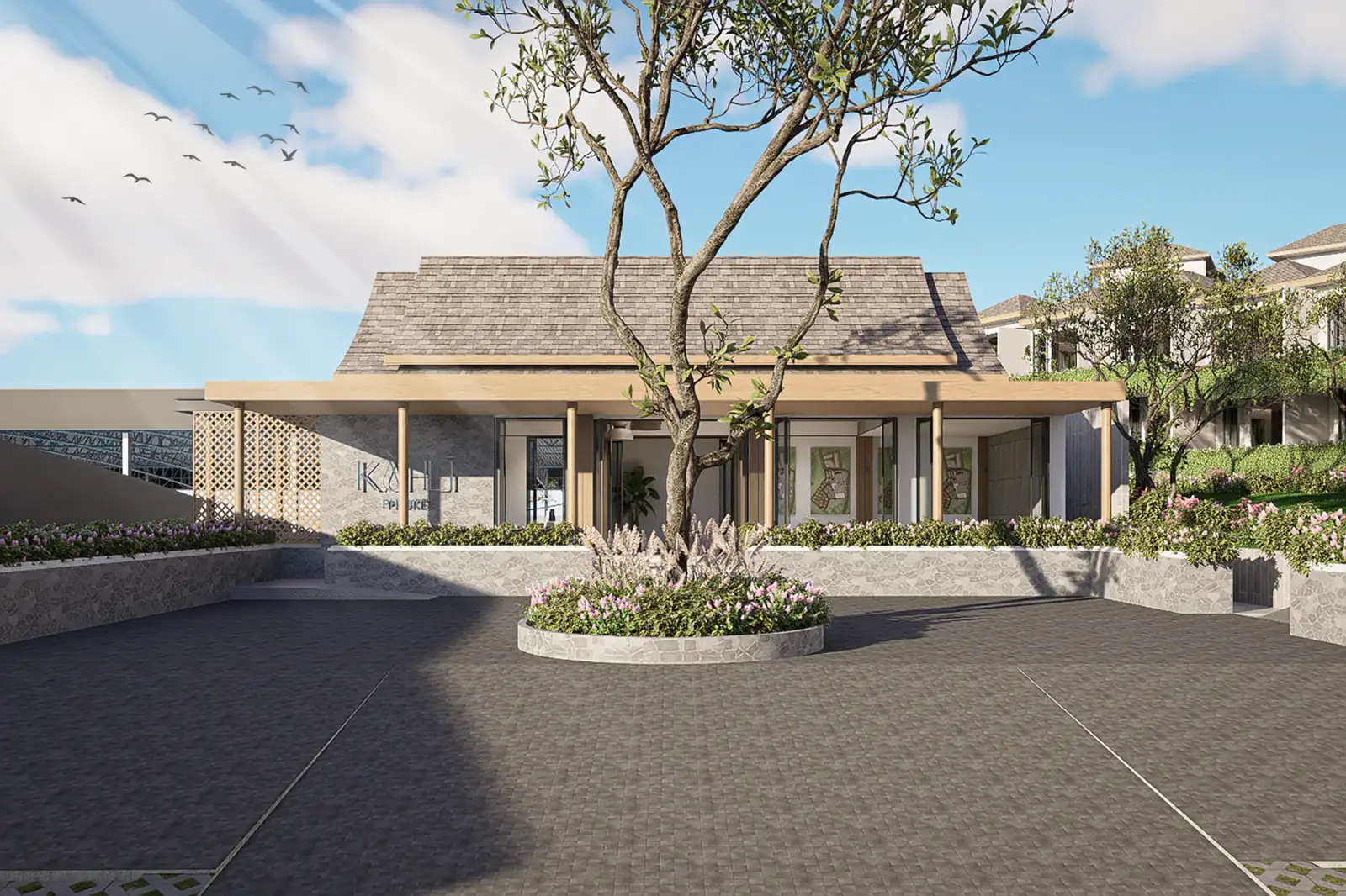Arrival and entrance — KĀHLĪ Hillside Villa 2