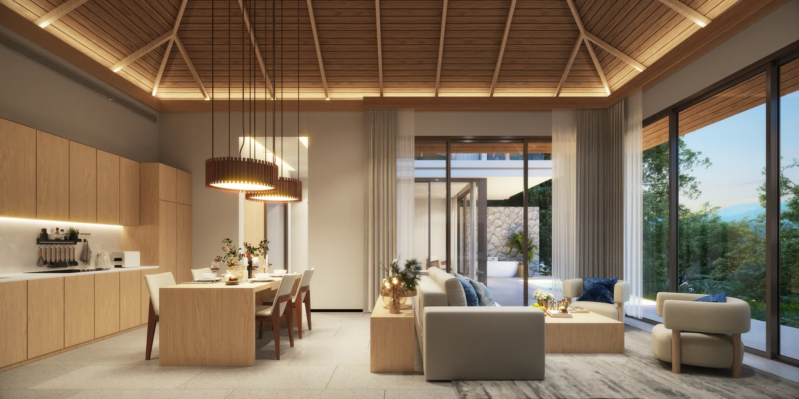 The living room — KĀHLĪ Hillside Villa 2