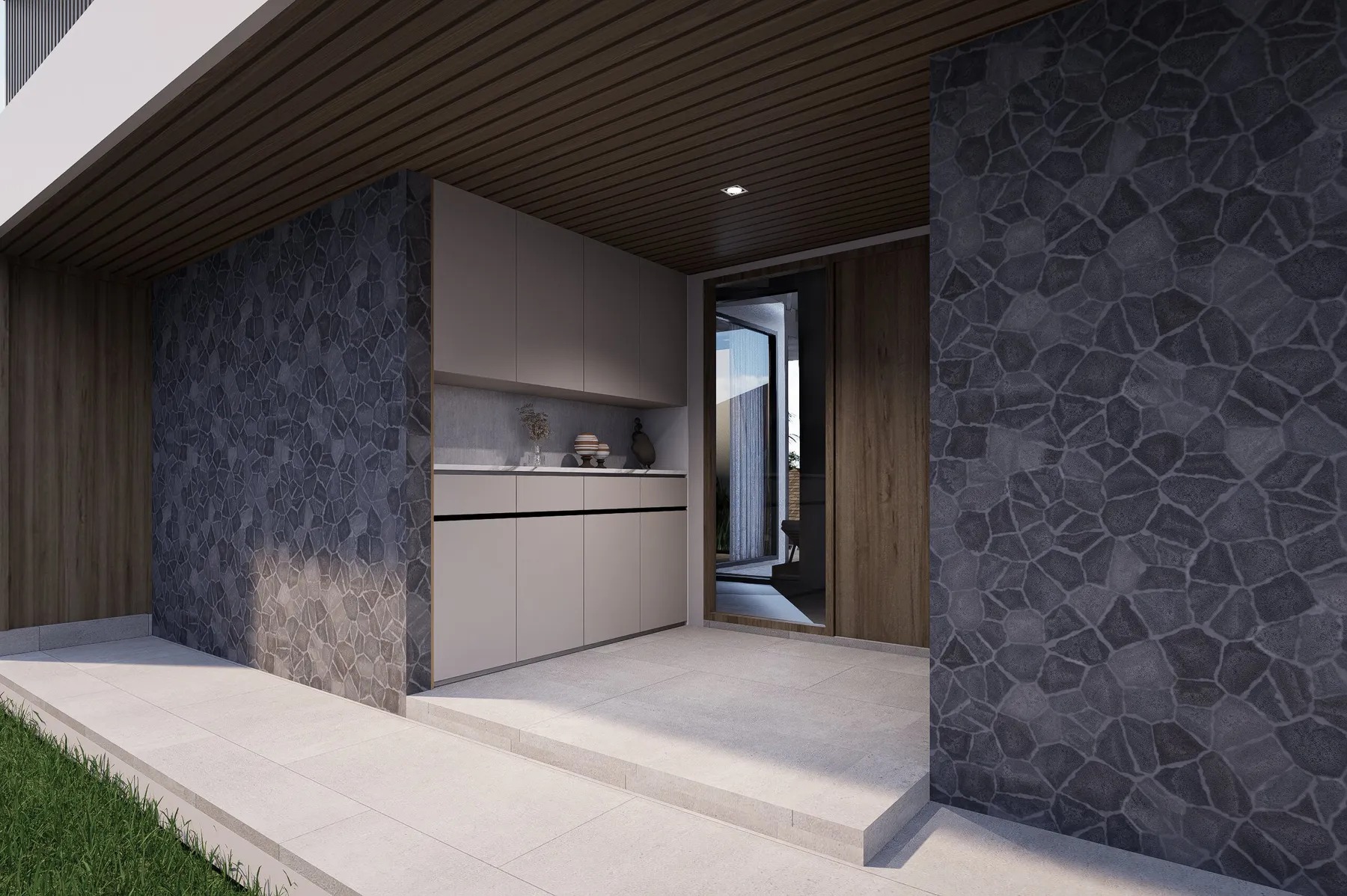 Крытый вход, KĀHLĪ Hillside Villas, Вилла 15