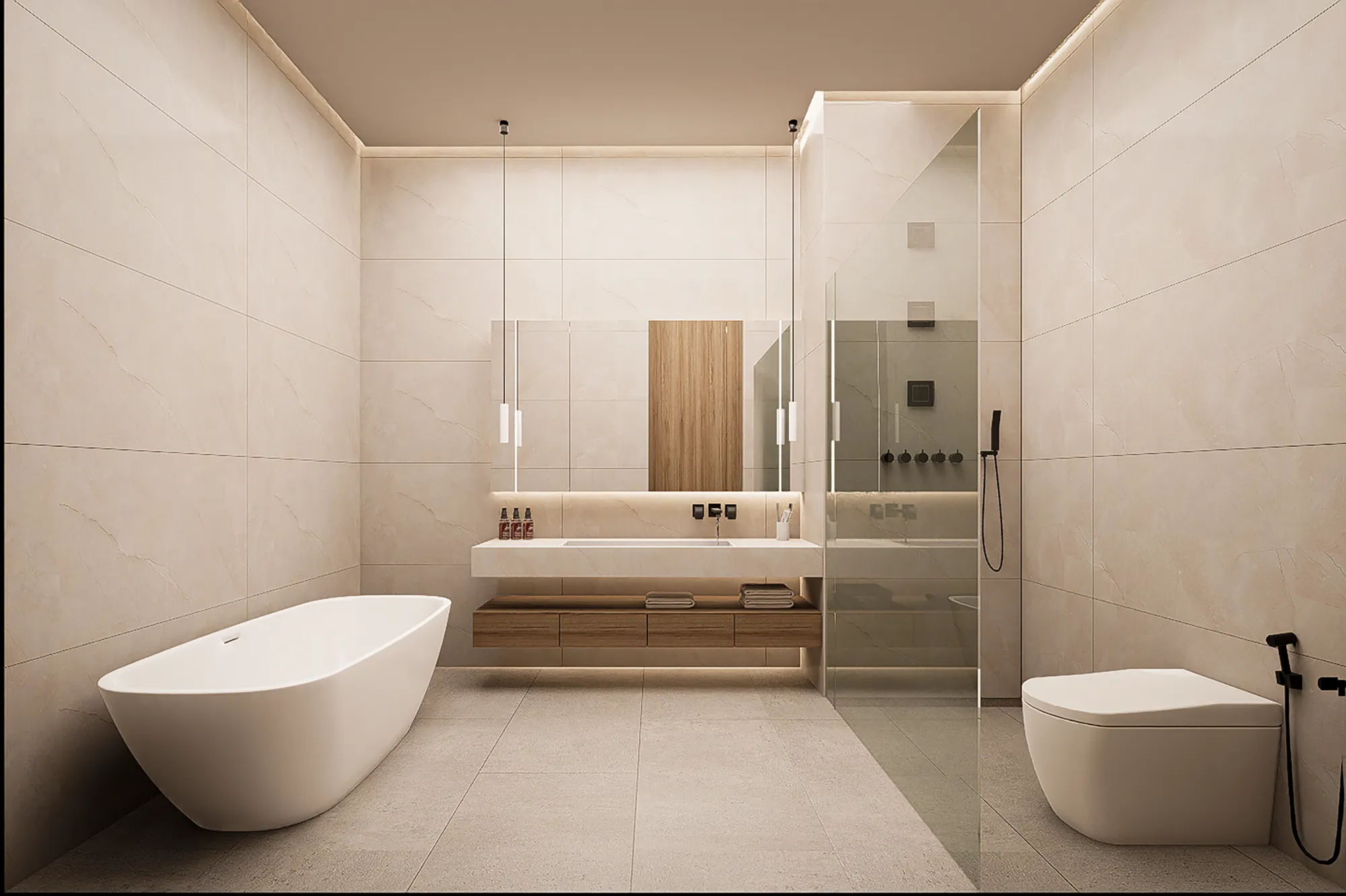 The bathrooms at the KĀHLĪ Resort, Phuket