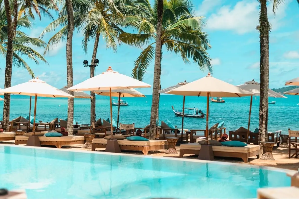 A beach club on the Andaman coast of Phuket