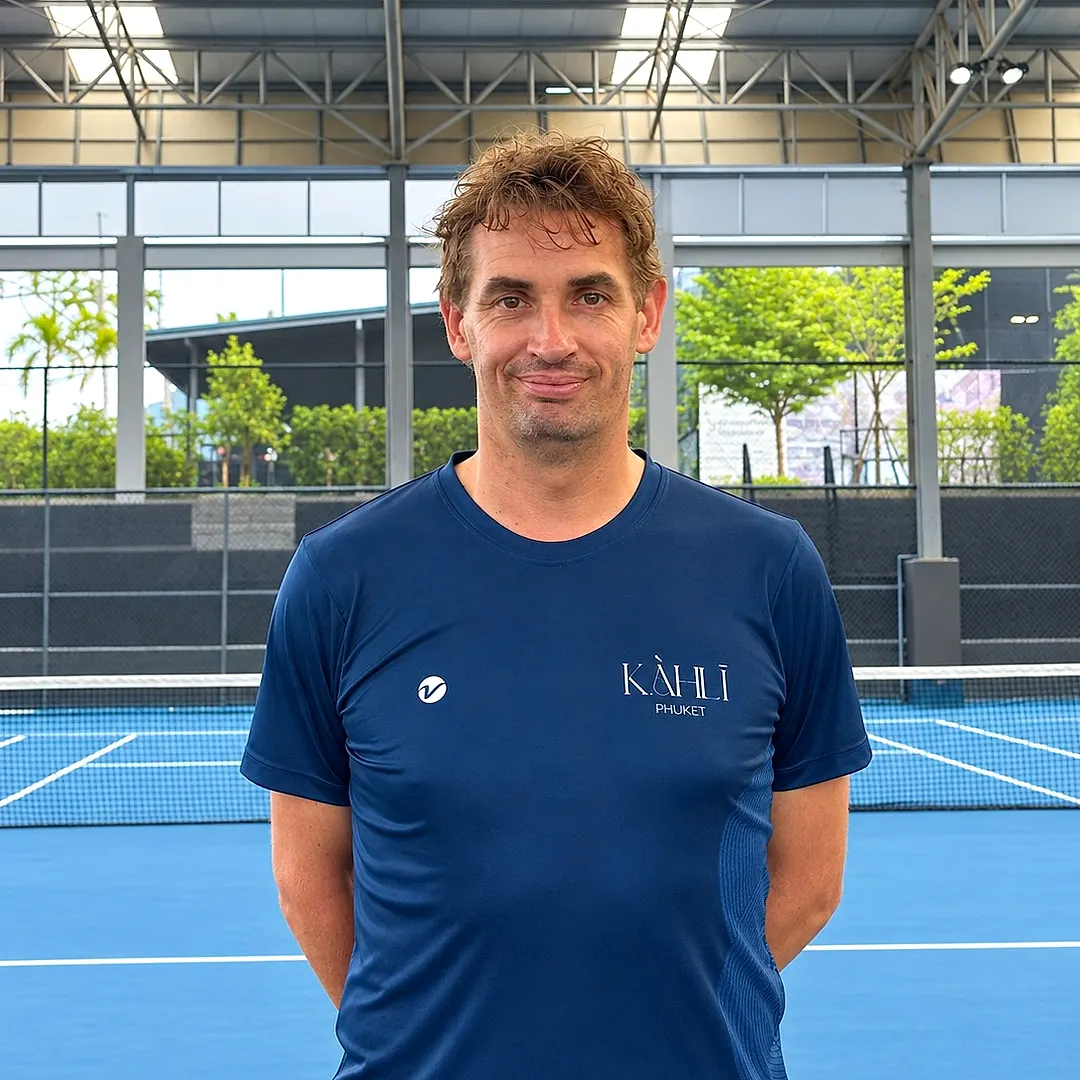 Coach Lawrence, Head of Junior Development at KĀHLĪ Tennis Academy, Phuket